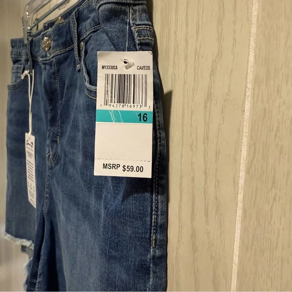 NWT Seven7 The Weekend Mid Rise Jean Shorts- 16 - Picture 3 of 9